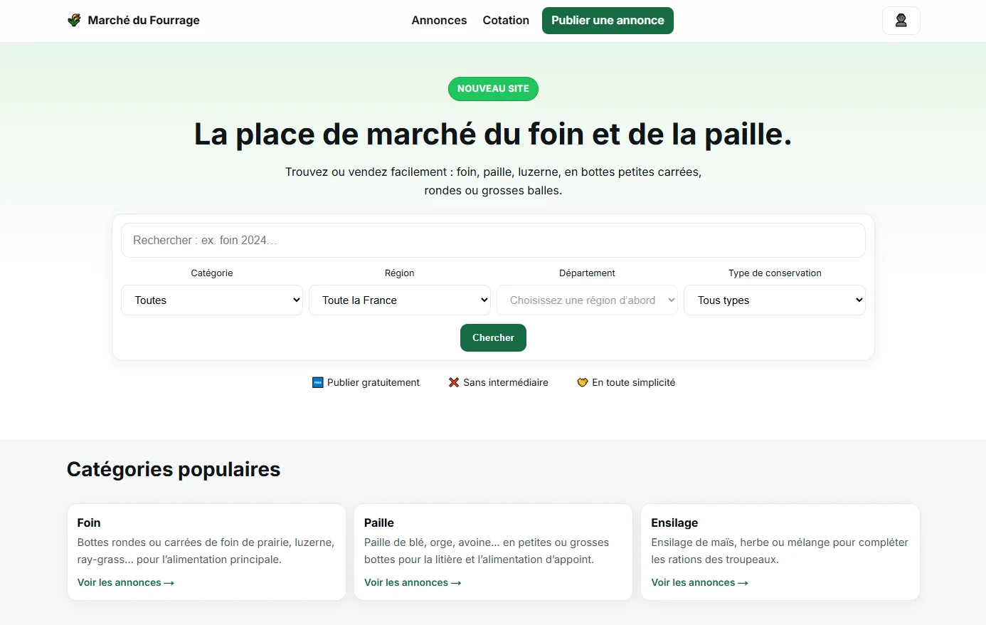 Site Le Marché du Fourrage